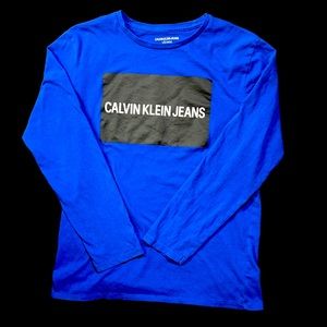 Calvin Klein Jeans Boys Long-Sleeve Tee Size Large 14/16